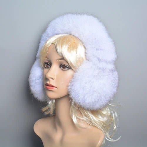 Fox Fur Earmuffs for Women - 100% Natural Fox Fur, Fashionable and Warm - Wandering Woman