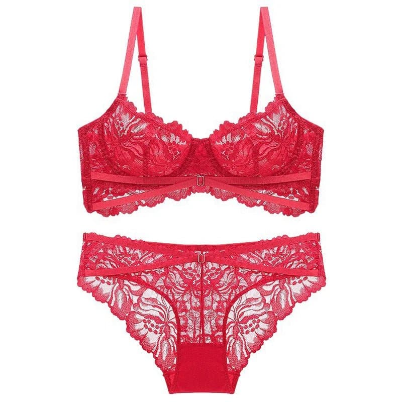 French Lace Embroidered Bra Set - Wandering Woman