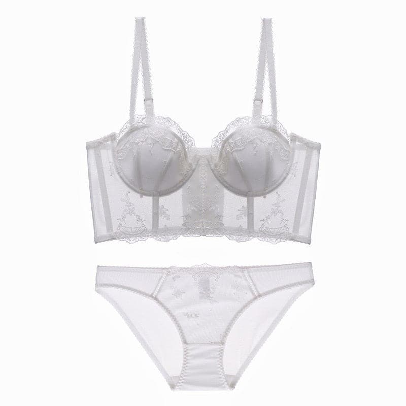 French Lingerie Embroidery Bra Panty Set - Wandering Woman