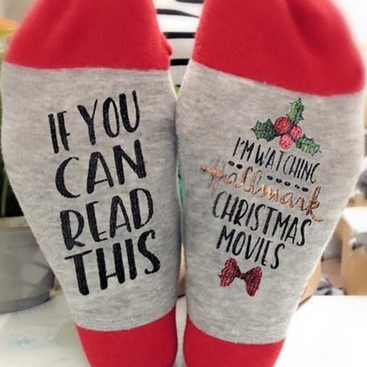 Funny Christmas Slipper Socks - Wandering Woman