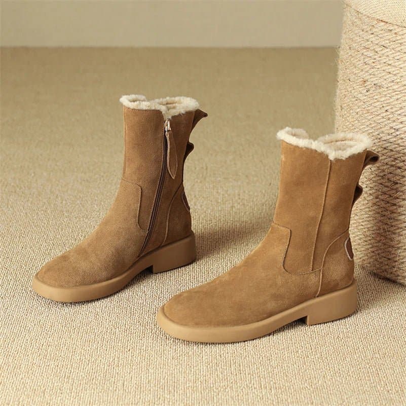 Genuine Leather Short Boots - Wandering Woman