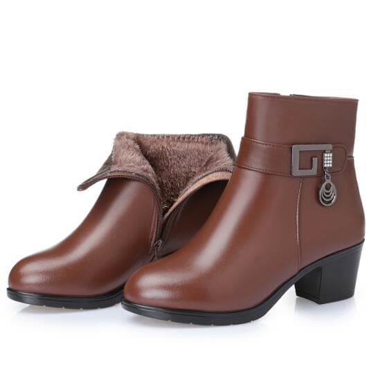 Genuine Leather Winter Boots - Wandering Woman