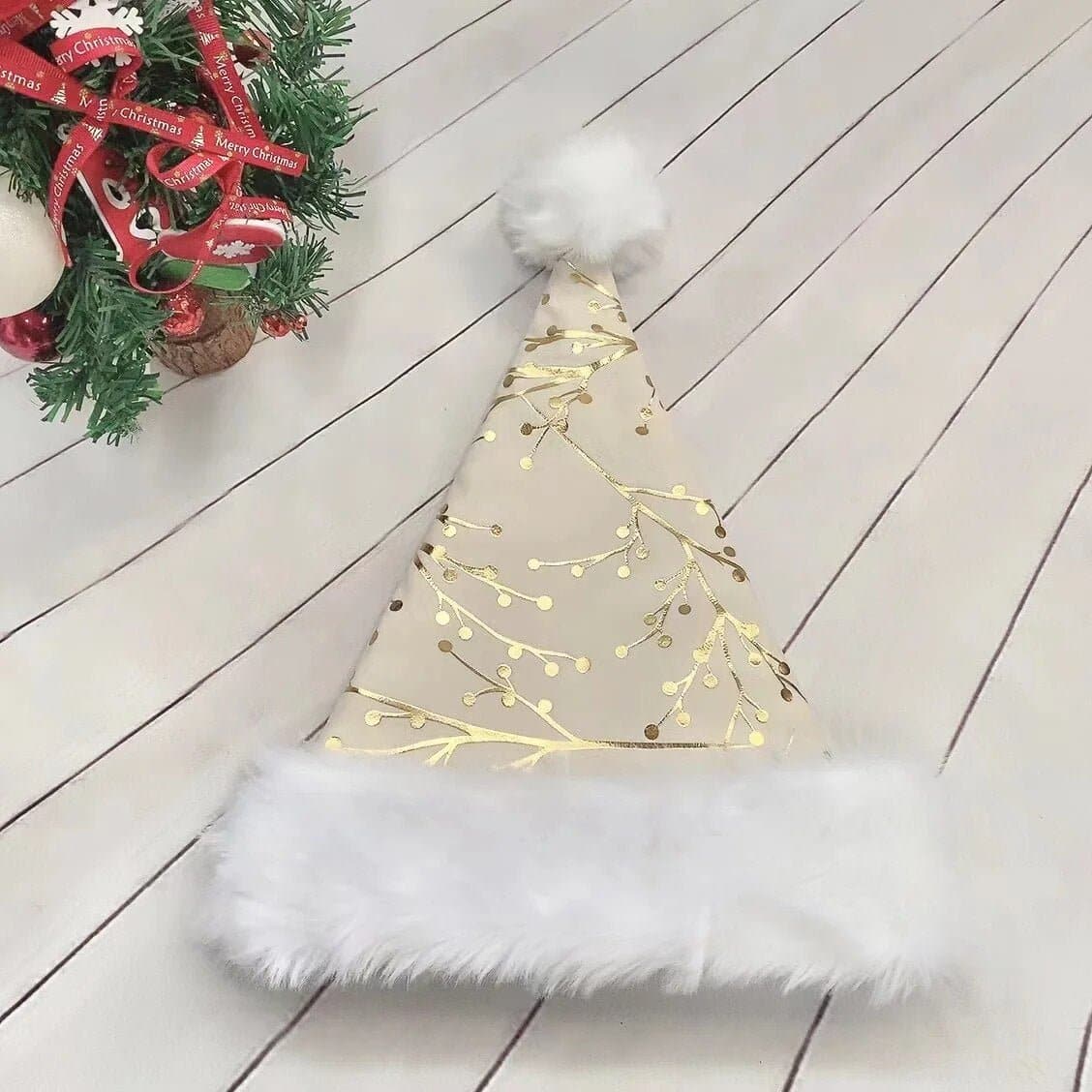 Gold Christmas Hat - Wandering Woman