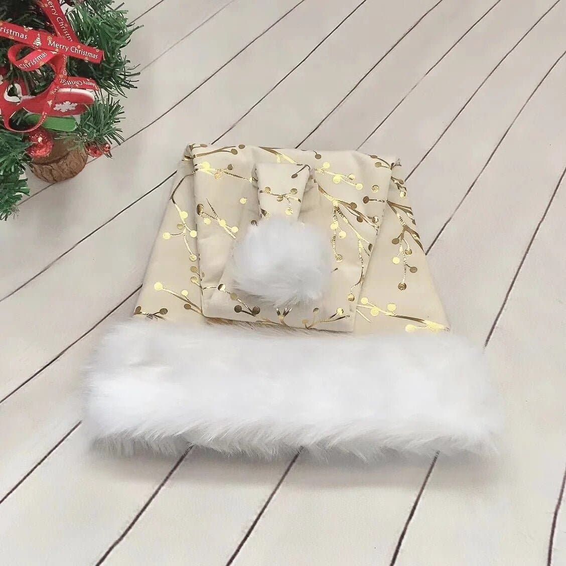 Gold Christmas Hat - Wandering Woman