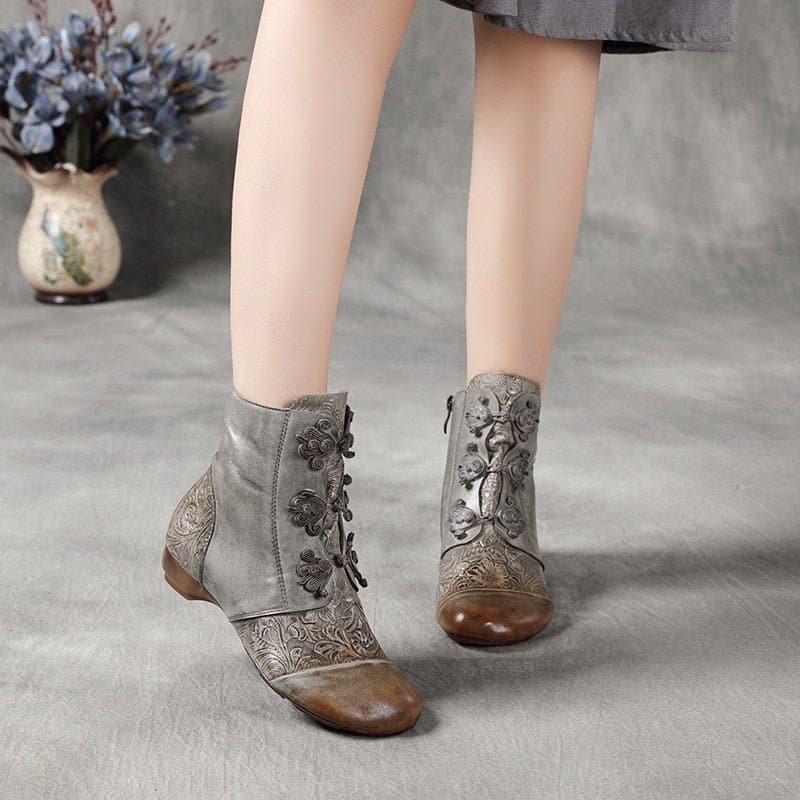 Handmade Leather Ankle Boots - Wandering Woman