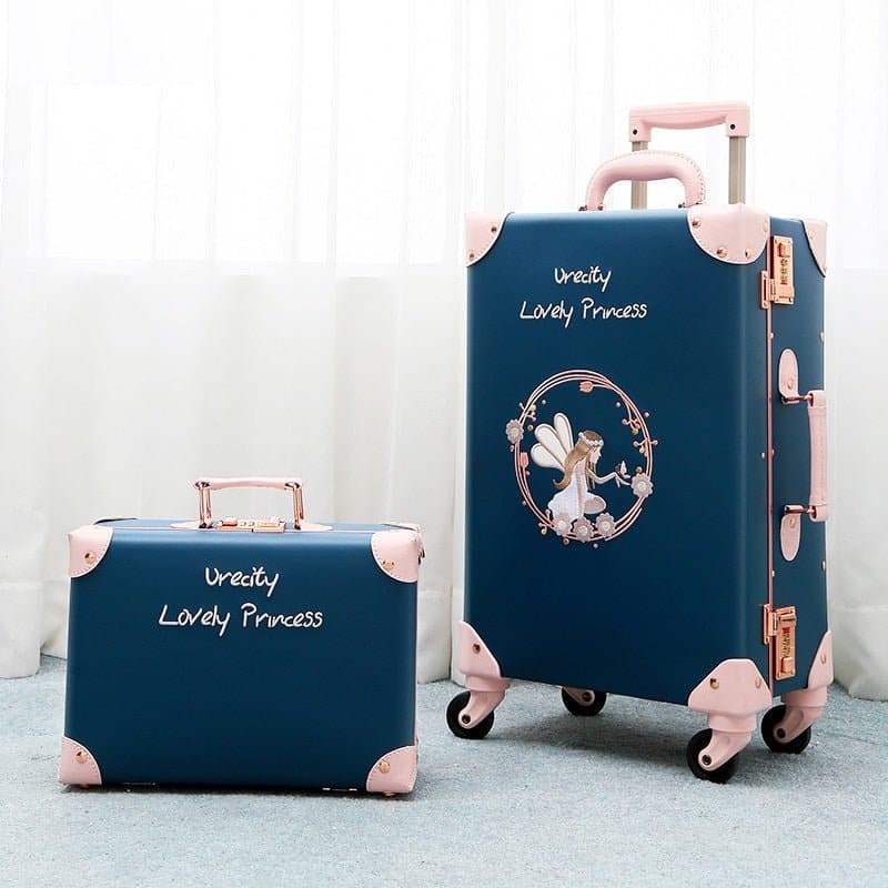 Handmade Travel Luggage with Cosmetic Bag - Wandering Woman