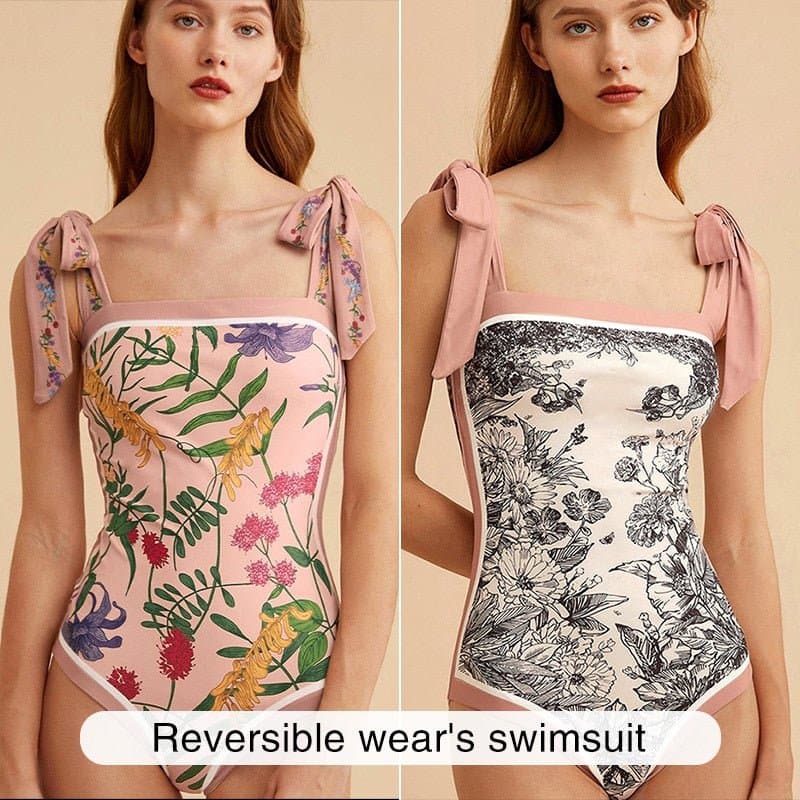 High Cut Reversible Swimwear - Wandering Woman
