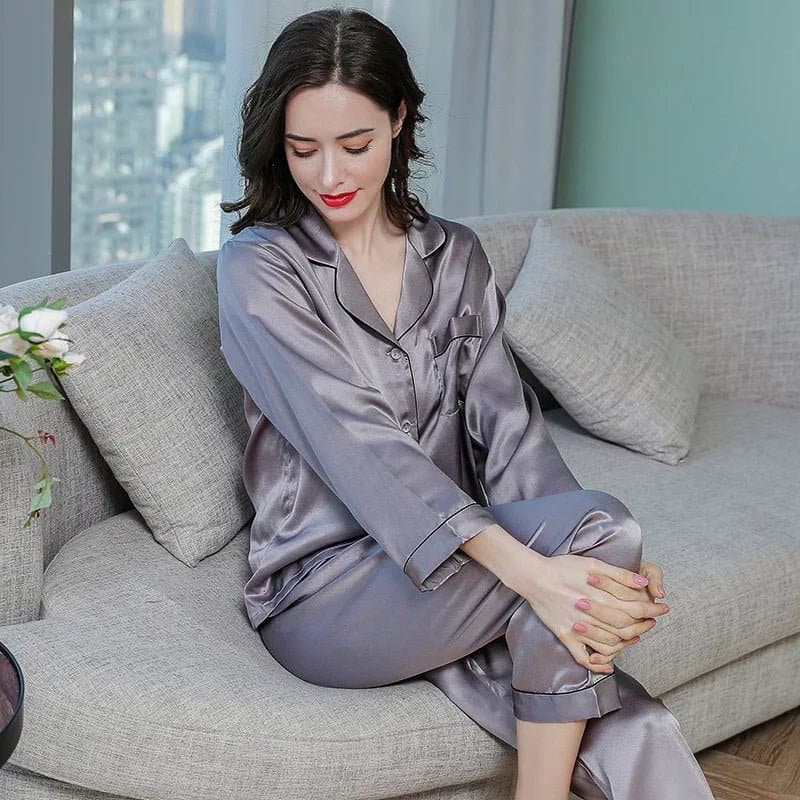 High Quality Silk Pajamas - Wandering Woman