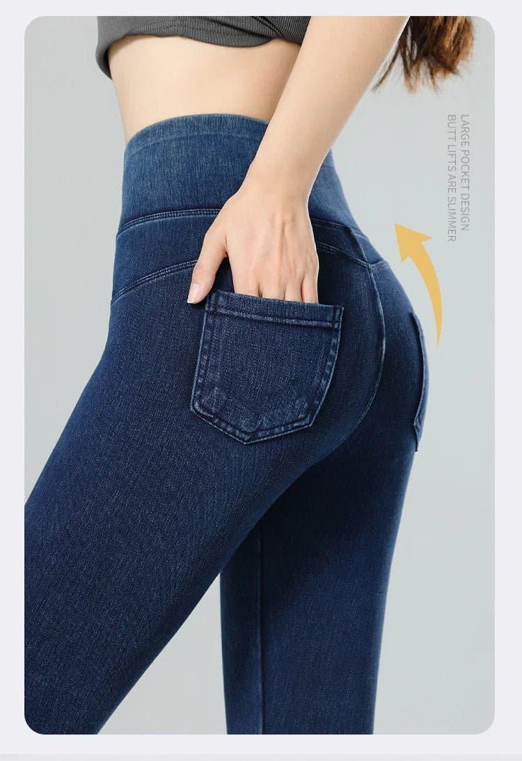 High waist jean leggings online
