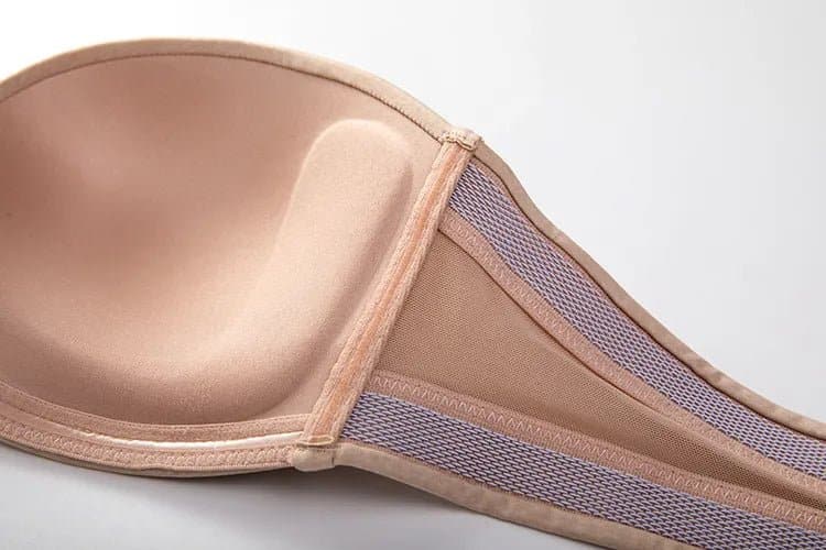Invisible Strapless Bra with Plunge, Padded, and Push-Up Features - Wandering Woman