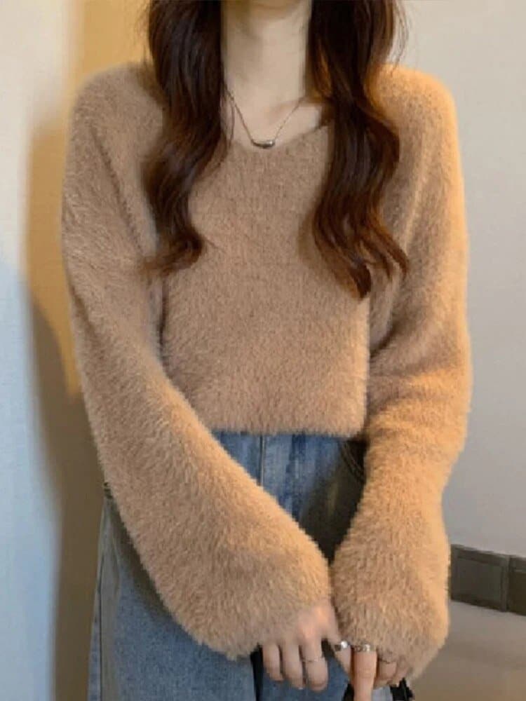 Knitted Loose Pullover Sweater - Wandering Woman