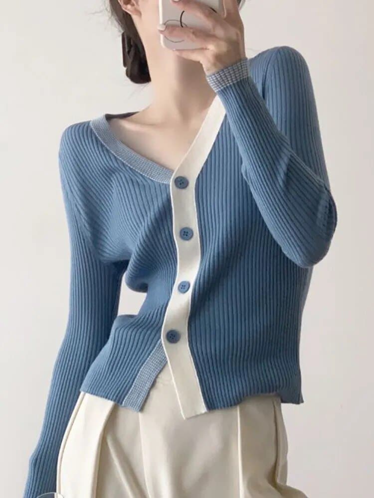 Knitted Patchwork Cardigan - Wandering Woman