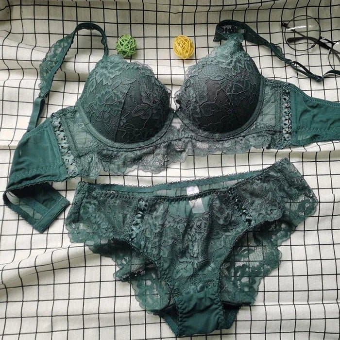 Lace bra set deals