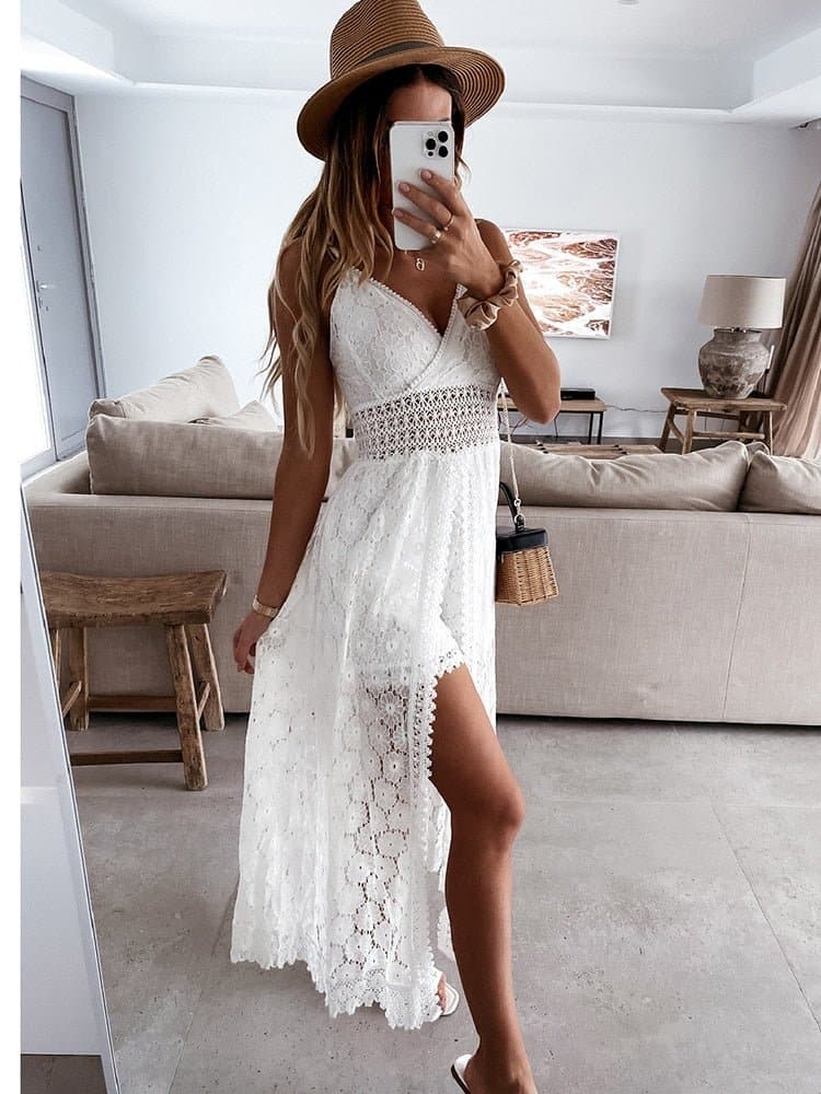 Lace Cut Out Romper - Wandering Woman