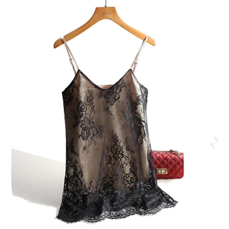 Lace Satin Camisole - Wandering Woman