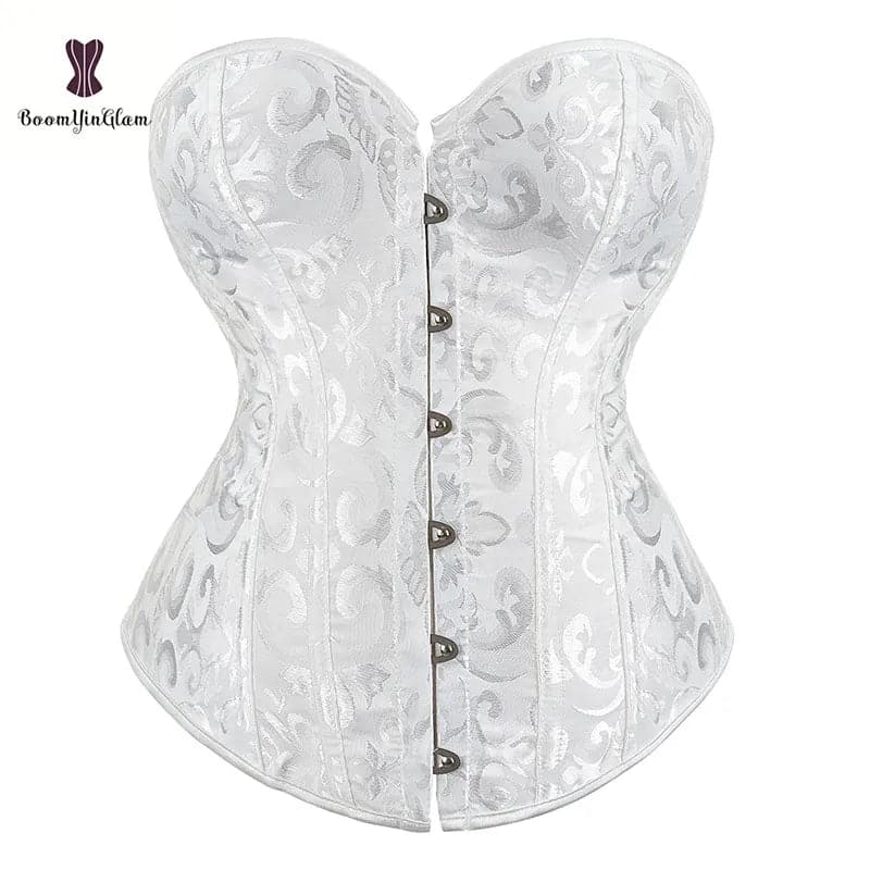 Lace Up Women Bustier with 12 Plastic Bones - Sizes S-6XL - Everyday Style - Multiple Colors - Includes G String - Wandering Woman