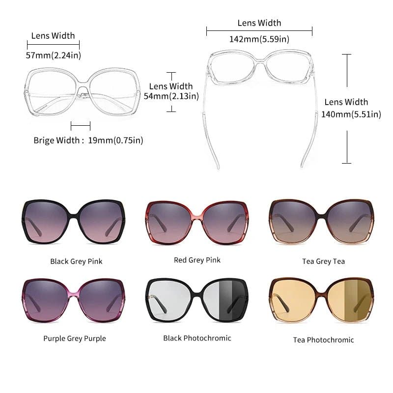 Ladies Polarized UV400 Diamond Sunglasses - Butterfly Style, Alloy Frame, TAC Lenses - Wandering Woman