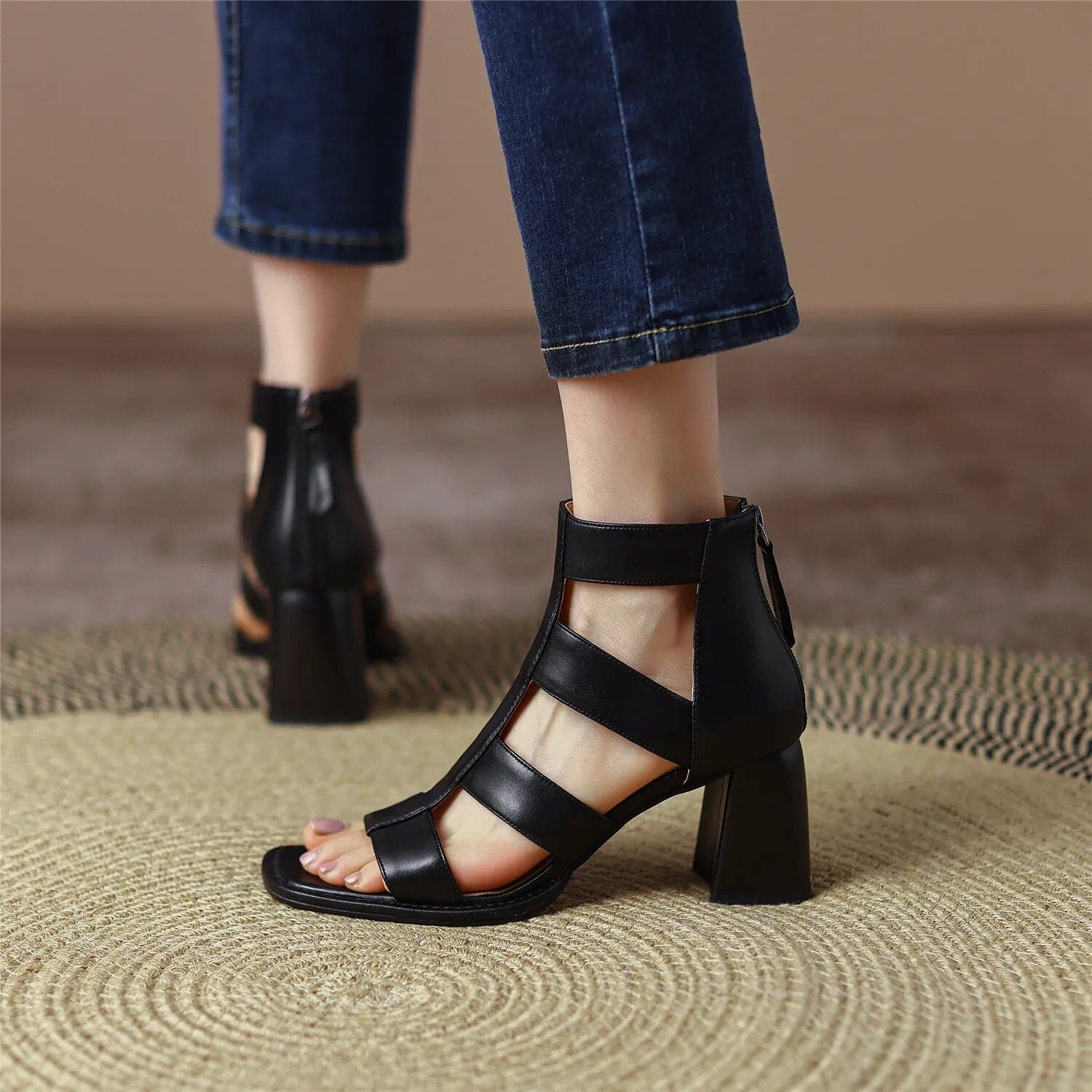 Leather Gladiator Sandals - Wandering Woman