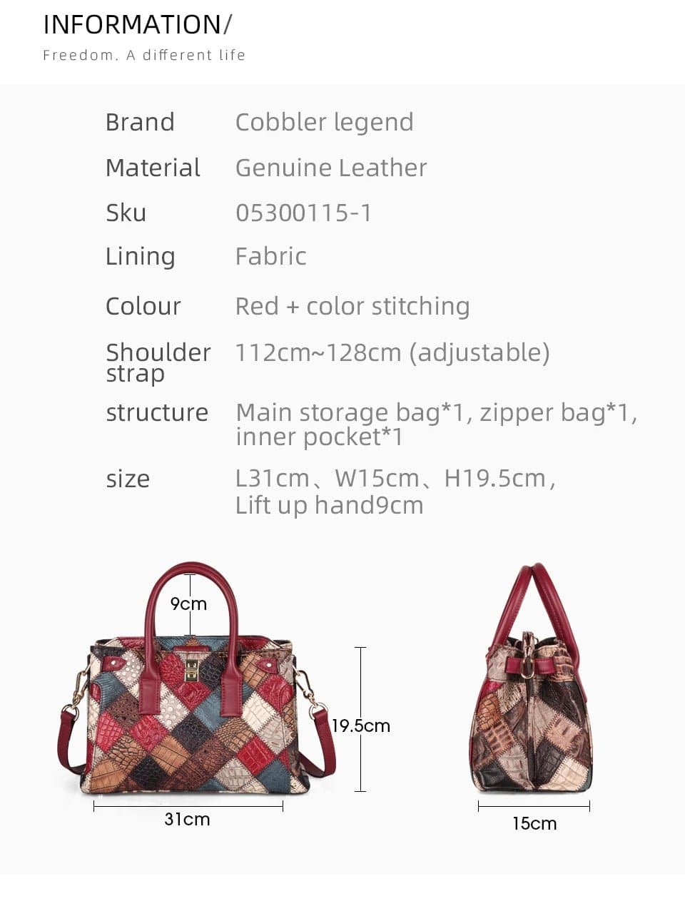 Leather Large Capacity Handbag - Wandering Woman