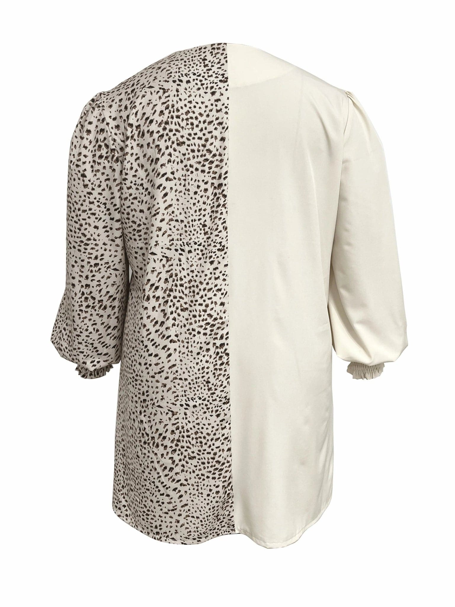 Leopard Print Shirred Coat - Wandering Woman