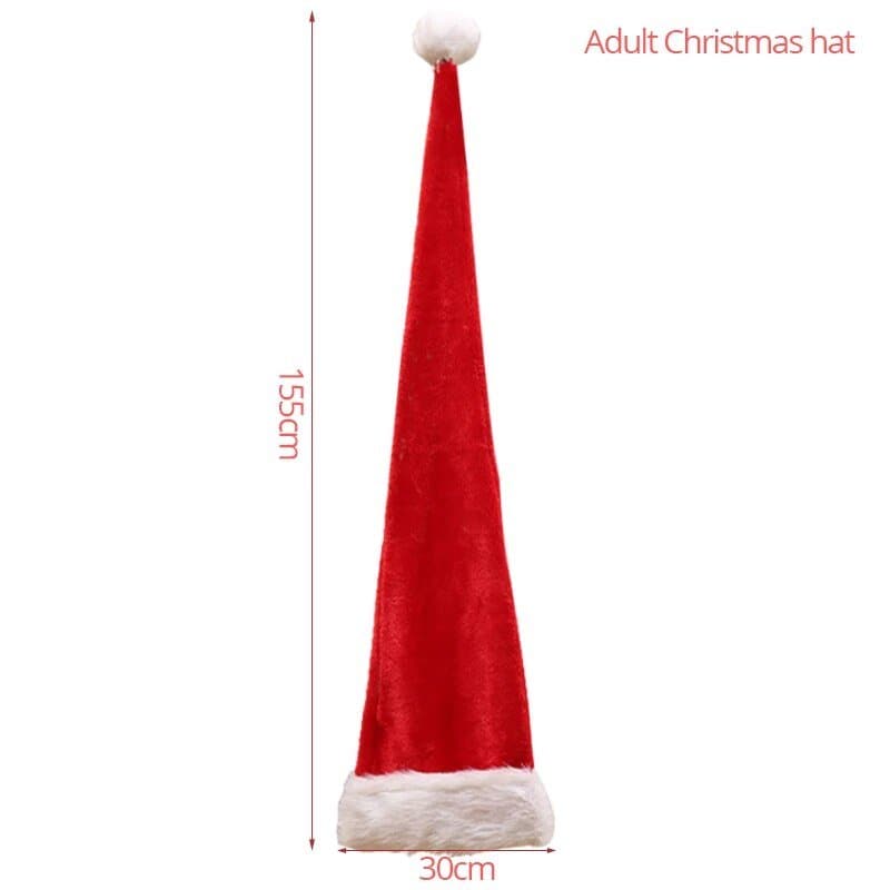 Long Red Santa Claus Hat - Wandering Woman