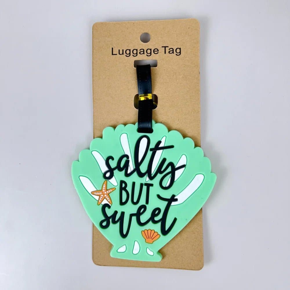 Luggage Travel ID Address Tag - Durable Silicone Baggage Tag for Cards - Size M (10cm) - Wandering Woman