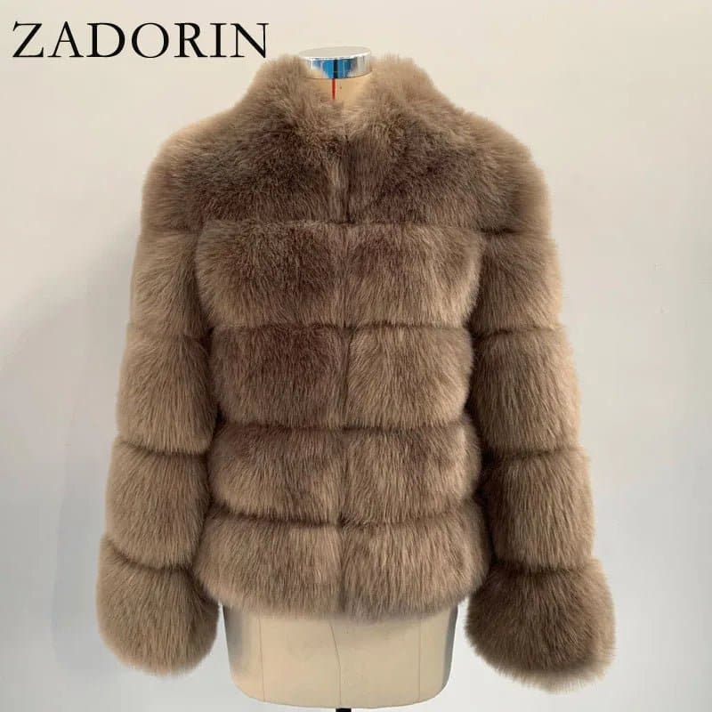 Luxury Faux Fox Fur Coat - Wandering Woman