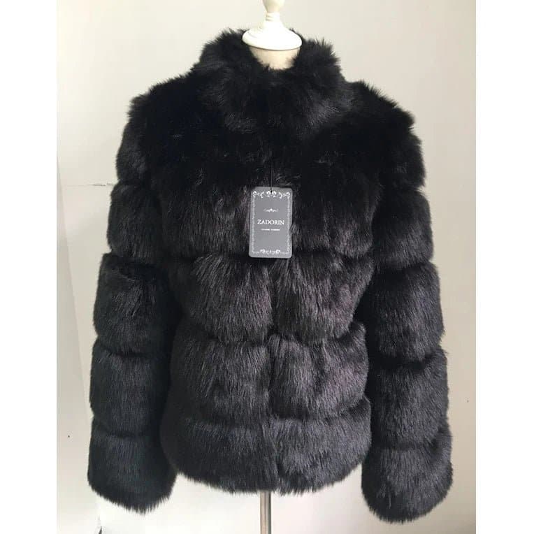 Luxury Faux Fox Fur Coat - Wandering Woman