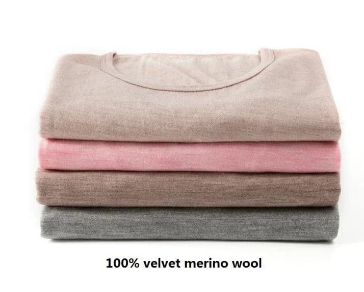 Merino Wool Base Layer Set - High-Rise, Thick Winter Long Johns for Women - Wandering Woman