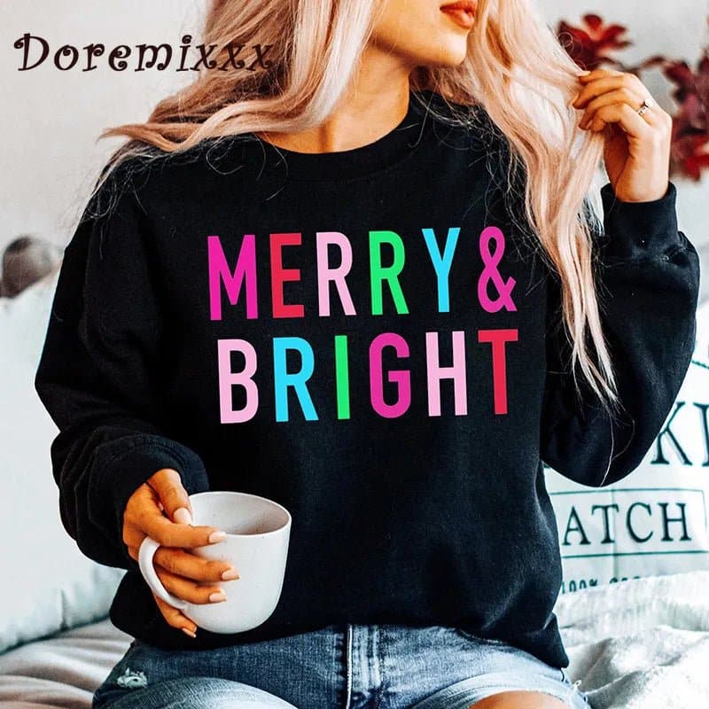 Merry & Bright Sweatshirts - Wandering Woman