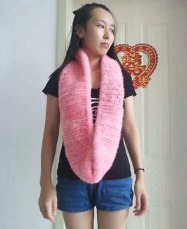 mink fur woven bracelet scarf - Wandering Woman