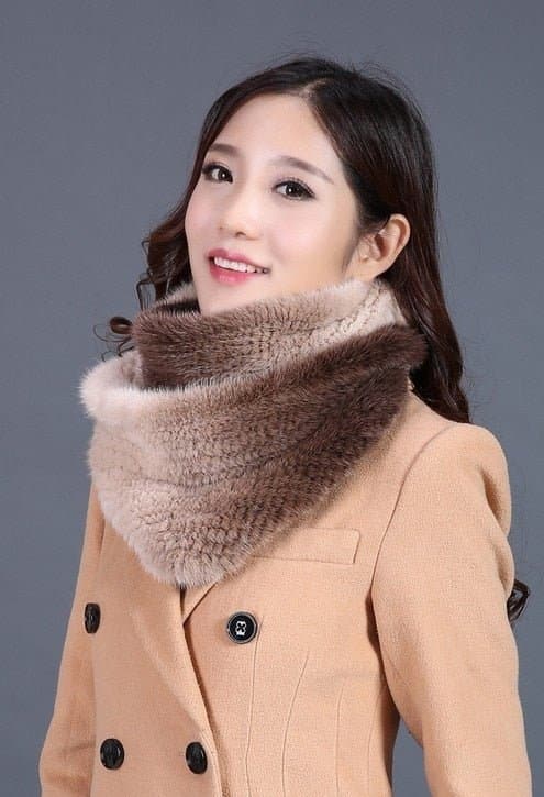 mink fur woven bracelet scarf - Wandering Woman