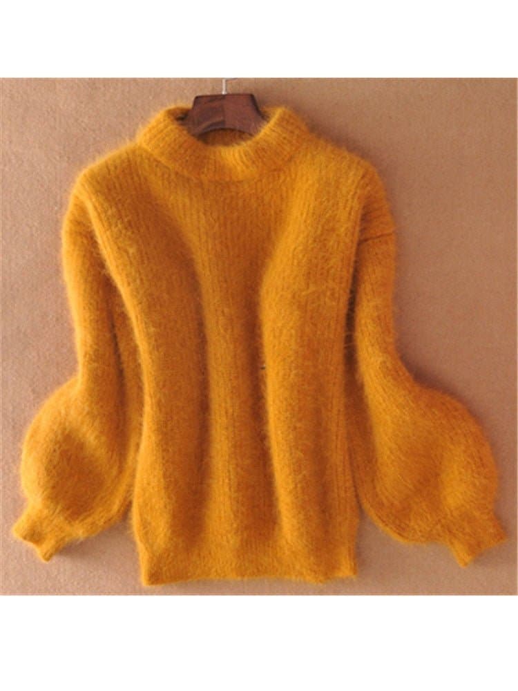 Mohair Turtleneck Sweater - Wandering Woman