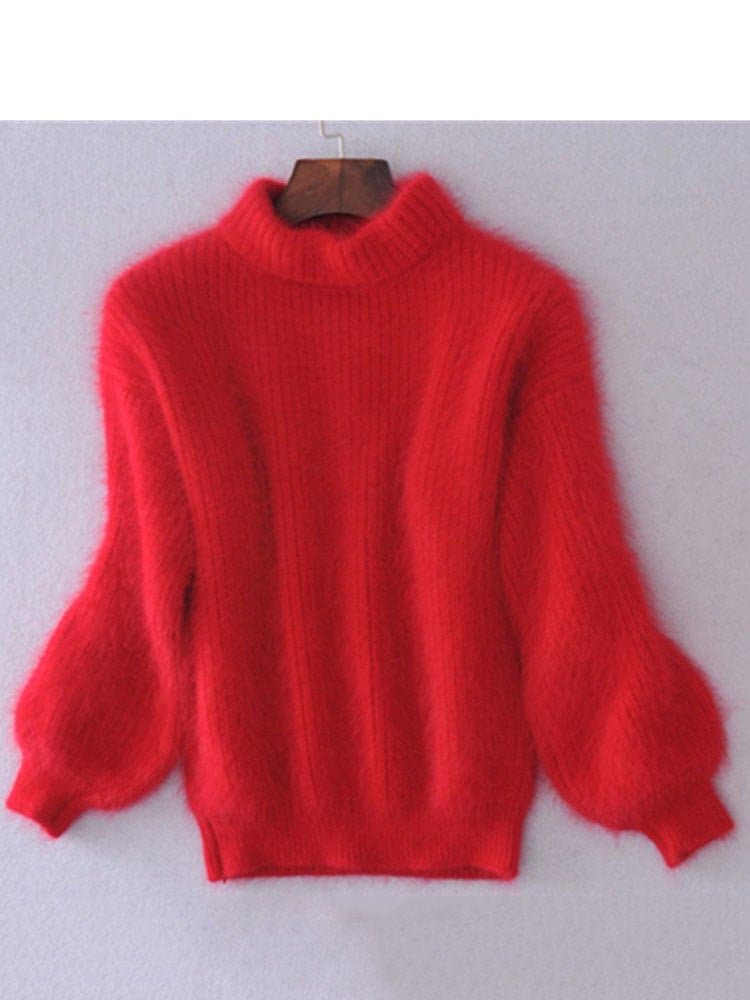 Mohair Turtleneck Sweater - Wandering Woman