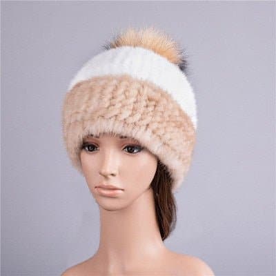 Natural Mink Fur Hat - Wandering Woman