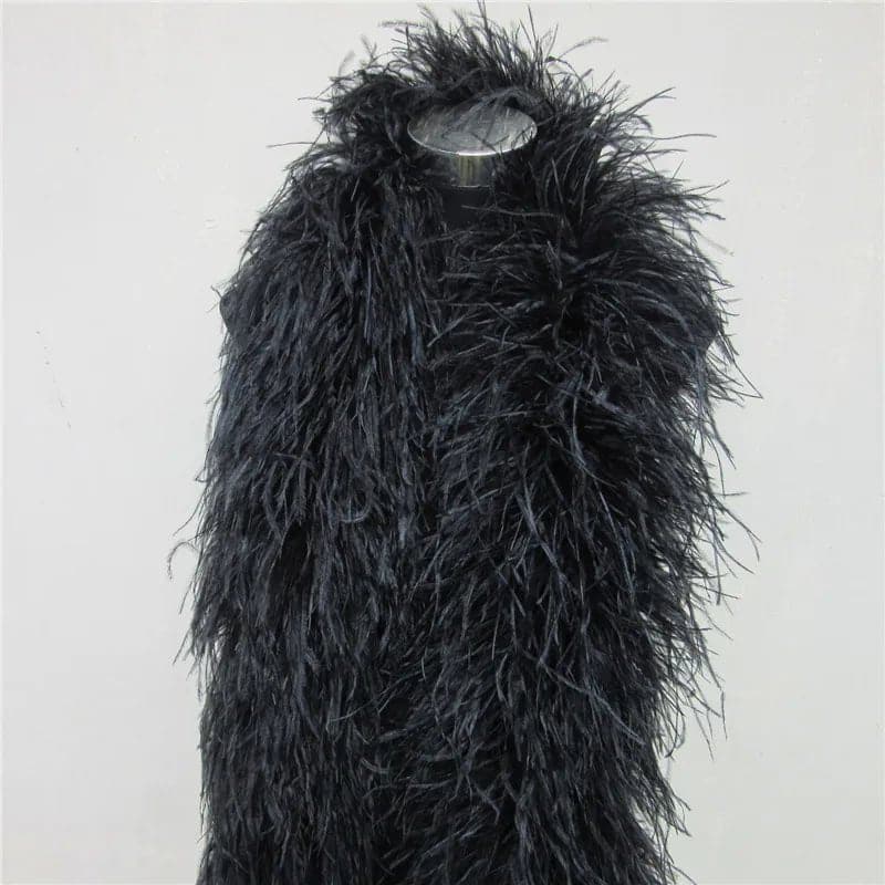 Natural Ostrich Feather Boa - 2 Meter Length Boa for Party, Dance, Stage Performance - Wandering Woman