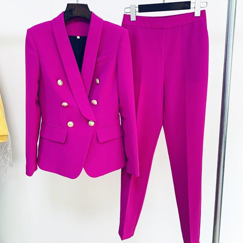 Office Ladies Blazer Pants Suit - Wandering Woman