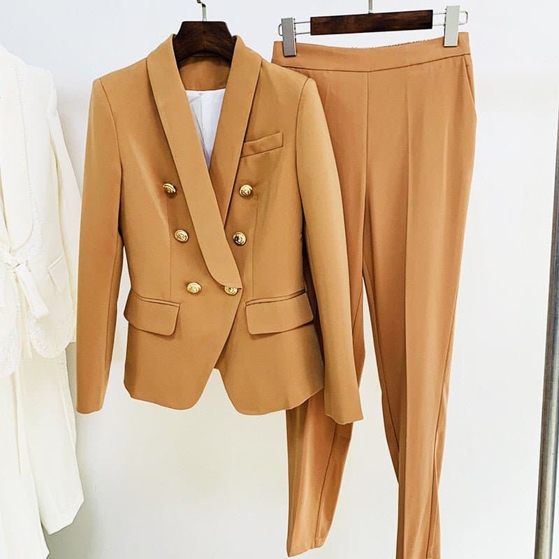 Office Ladies Blazer Pants Suit - Wandering Woman