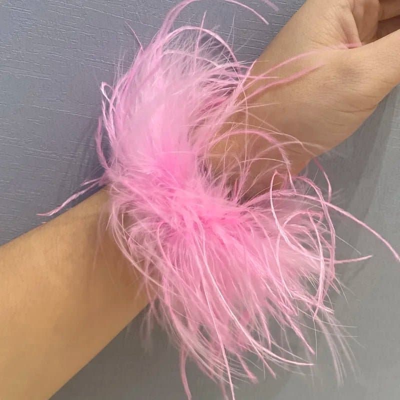 Ostrich Feather Bracelet with Vintage Peace Pattern - Wandering Woman