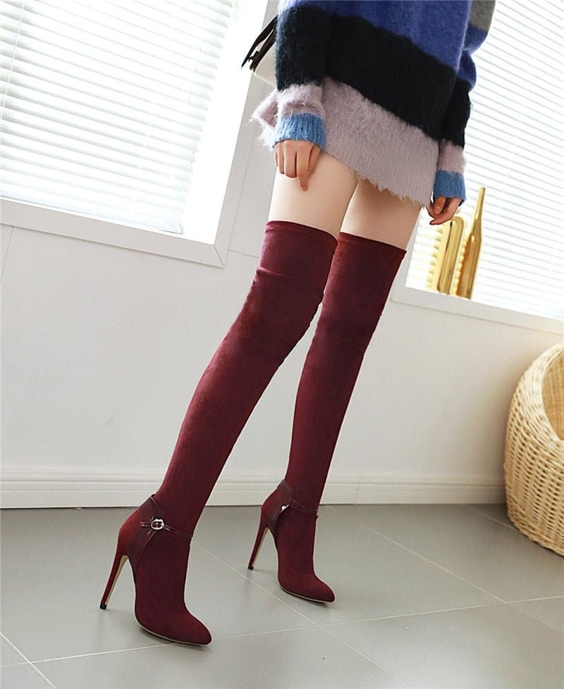 Over The Knee Boots - Wandering Woman
