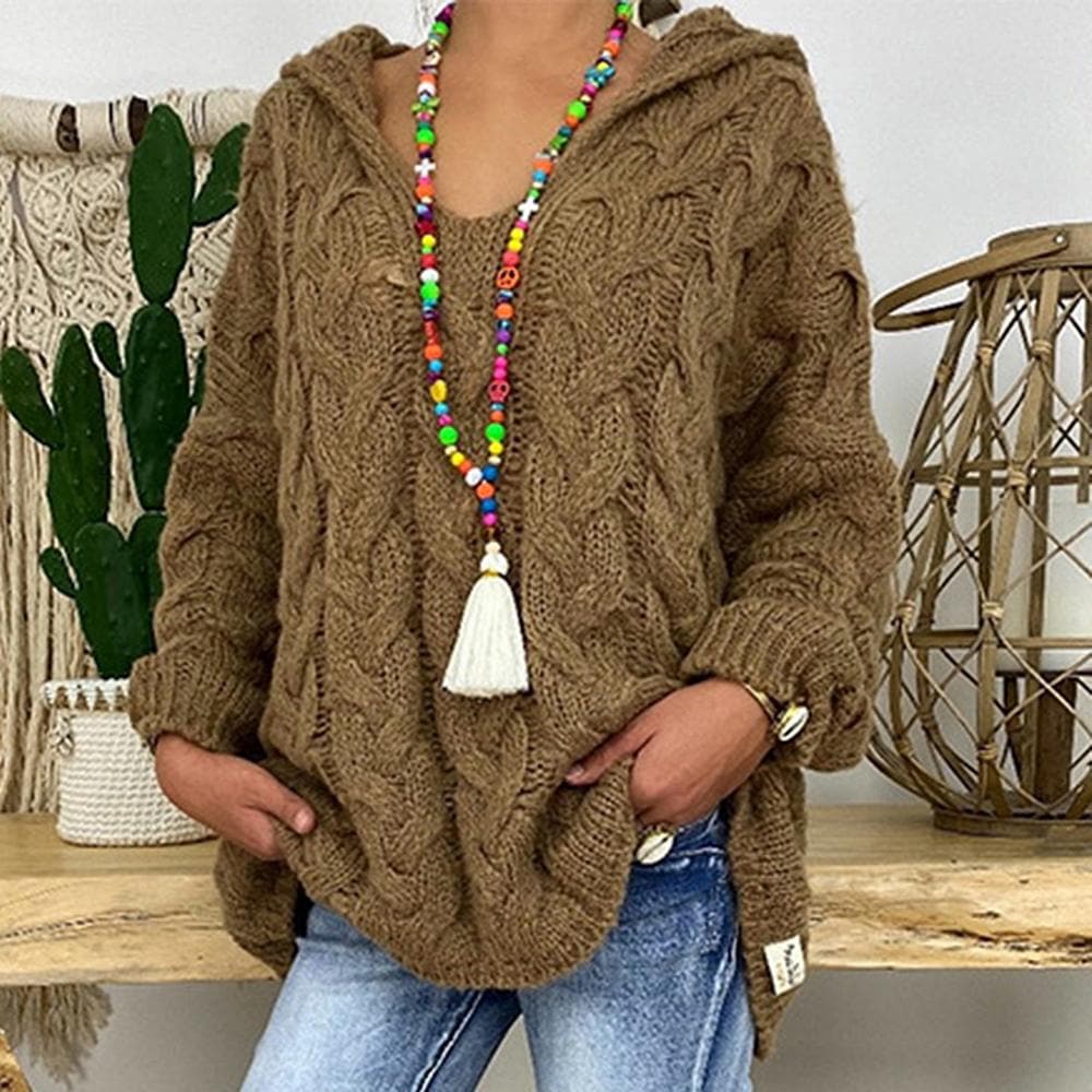Oversize Knitted Pullover Sweater - Wandering Woman