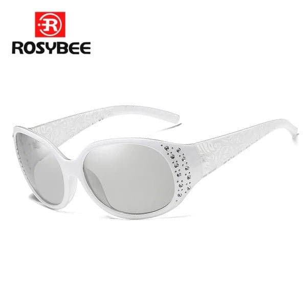 Photochromic Polarized Driving Shades for Women - Oval Style, UV400, Anti-Reflective - 52mm Lens Height, 57mm Lens Width - Rosybee 008 - Wandering Woman