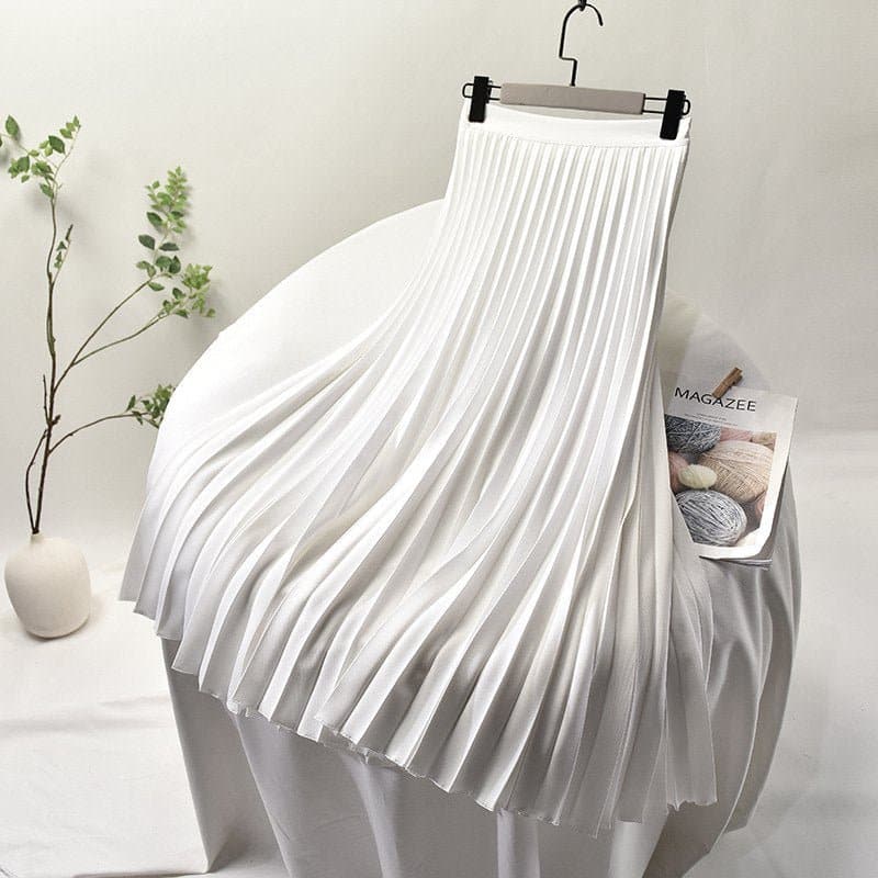 Pleated Skirt with Chiffon Liner - Wandering Woman