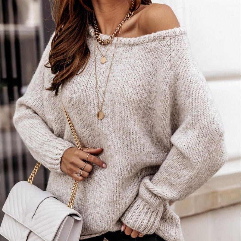 Plus Size Loose Oversized Knitted Warm Sweater - Wandering Woman
