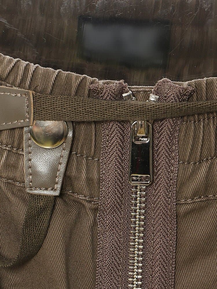 Pocket Zipper Long Casual Skirt - Wandering Woman