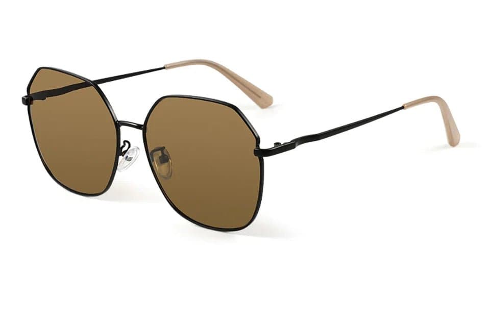 Polygon Polarized Sunglasses - Stylish UV400 Gradient Lens Alloy Frame Eyewear for Women, 56mm x 60mm - Wandering Woman