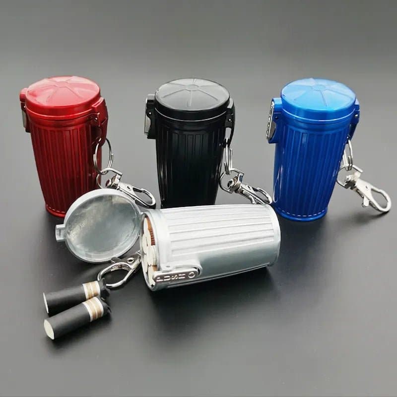 Portable Mini Ashtray with Lid & Keychain - Metal Construction - Ideal for On-the-Go Smokers - Durable and Convenient. - Wandering Woman