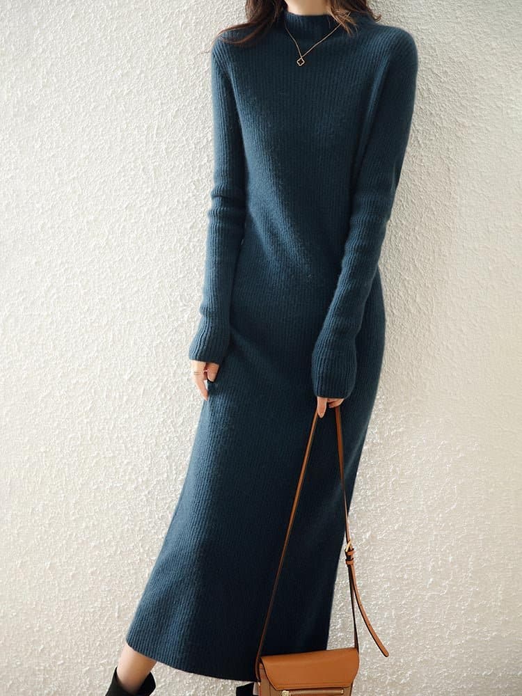 Pure Merino Wool Knitted Dress - Wandering Woman