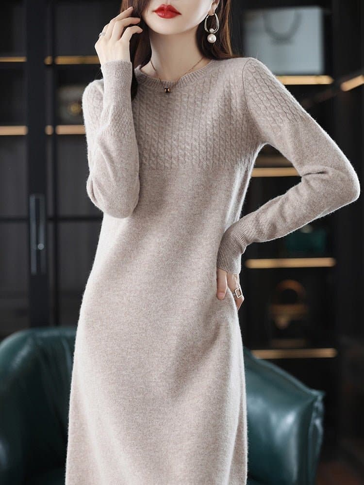 Pure Merino Wool Winter Dress - Wandering Woman