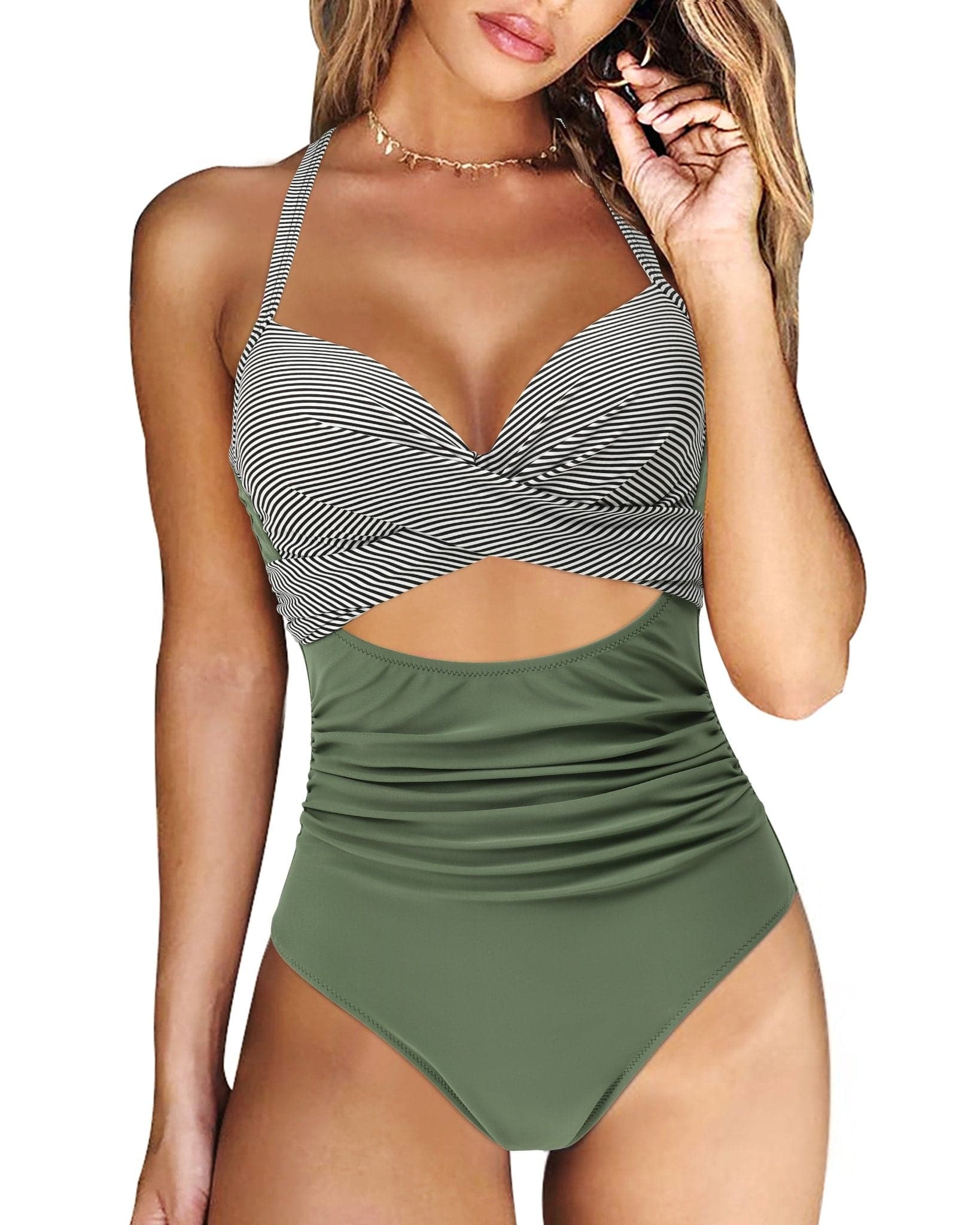 Push Up One Piece Swimsuit - Wandering Woman